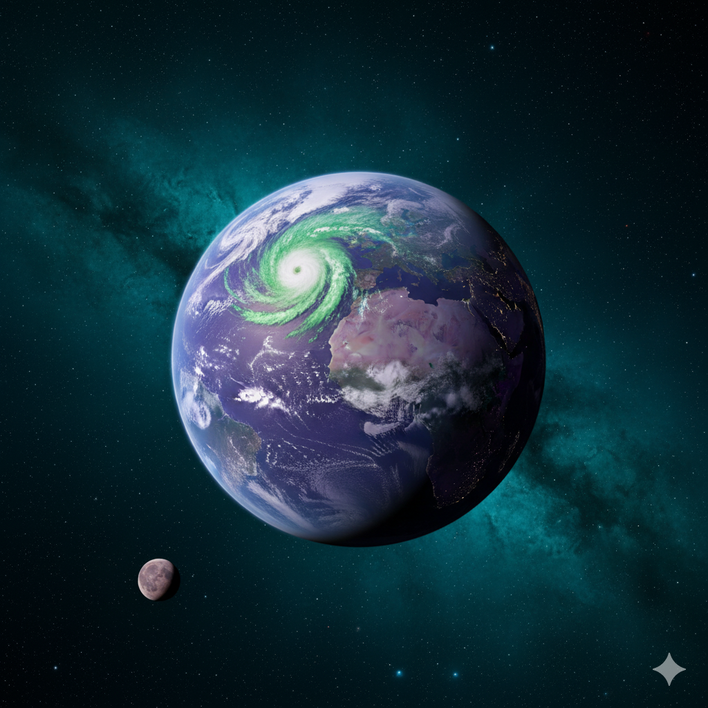 Green cloud formations on Rylos